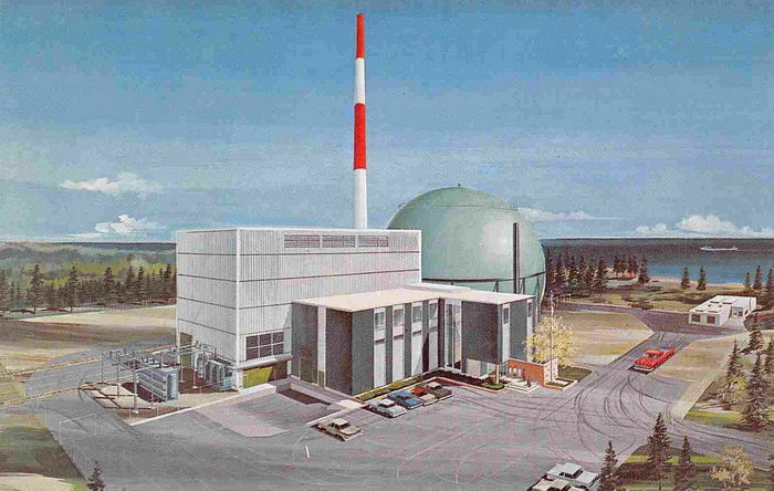 Big Rock Point Nuclear Power Plant - Old Postcard